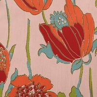20x14 jednostavno Daisy Bold cvjetnjak Poly Unutarnji Vanjski jastuk, Crvena Količina 1