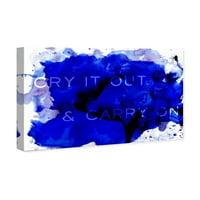 Tipografija avenije piste i Citati zidni umjetnički platneni otisci' Carry On ' Citati i izreke - Plava,