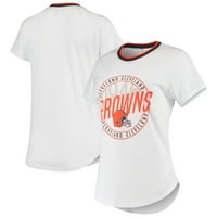 Cleveland Browns ženska staložena majica-bijela