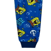 Spongebob SquarePants Boys set dugih rukava i pidžama za spavanje, 2 komada, veličine 4-12