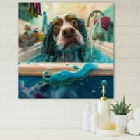 Designart Smiješni Pas U Zidu Za Kupanje