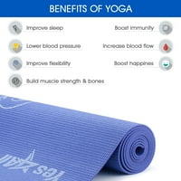 Yes4All Premium PVC štampani dizajn Yoga Mat Mystic Lilly plava