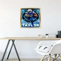 Indianapolis Colts - Zidni Poster Jonathan Taylor, 14.725 22.375 Uokviren
