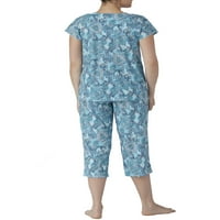 Tajno blago ženski i ženski Plus Set pidžame sa lepršavim rukavima