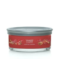 Yankee Candle Sparkling Cinnamon - oz Signature 5-Wick Tumbler Candle: sezonska, slatka i začinjena mirisna, soja wa mješavina sa satima Burn Time