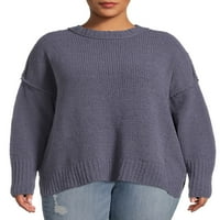 Terra & Sky ženski Plus Size Chenille Crewneck džemper