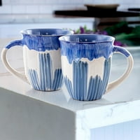 Meritage Coral Stone Cup Set u plavoj boji