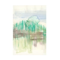 Jennifer Goldberger 'Verde Horizon I' Canvas Art