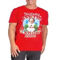 Elf znam Santa muške kratke rukave grafički T-Shirt, do veličine 2XL