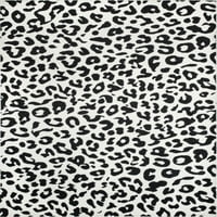 nuLOOM Print Leopard prostirka, 10' 14', tamno siva
