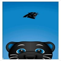 Carolina Panthers-S. Preston Mascot Sir Purr Zidni Poster, 22.375 34