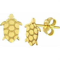 Zlatne 10kt zlatne naušnice sa kornjačama