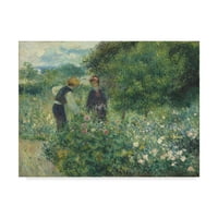 Zaštitni znak likovne umjetnosti 'branje cvijeća' platnena Umjetnost Pierre Auguste Renoir