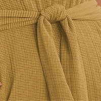 Ženski pleteni kombinezon sa pojasom za kravatu