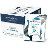 Hammermill, Ham86700, Great White Reciklirani papir za kopiranje, kutija, bijela