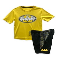 Batman Boys grafički Set majica i šorc, Set od 2 komada, veličina 4-12