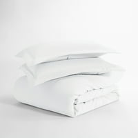 Plemenita posteljina 3-dijelni set bijelih Popluna, Twin Twin XL