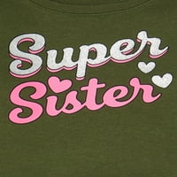 Garanimals Baby Girls' Super Sister Flis Top Sa Dugim Rukavima
