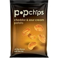 Popchips Cheddar & Pavlaka Čips Od Krompira, 3. Oz