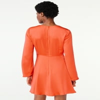 Scoop ženska kratka haljina sa četvrtastim izrezom, veličine XS-XXL
