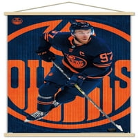 Edmonton Oilers-Connor McDavid zidni Poster sa drvenim magnetnim okvirom, 22.375 34