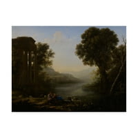 Zaštitni znak likovne umjetnosti' pastoralni pejzaž ' platnena Umjetnost Claudea Lorraina