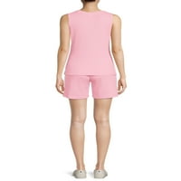 Lissome ženski Tank Top Waffle Knit Lounge Set, 2 komada