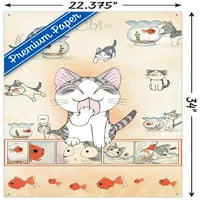 Chi Cat zidni poster sa pućimpinima, 22.375 34