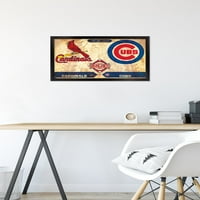 Rivalstva - St. Louis Cardinals vs Chicago Cubs zidni Poster, 14.725 22.375 uokvireno